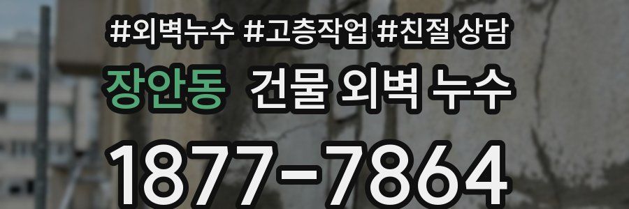 장안동 건물 외벽 누수