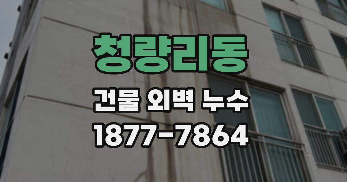 청량리동 건물 외벽 누수