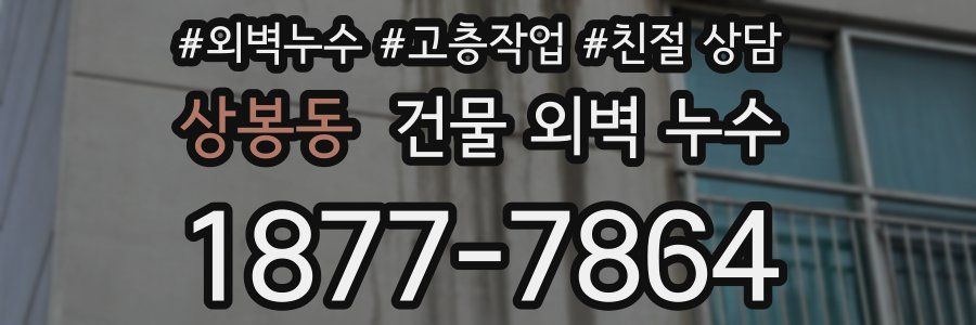 상봉동 건물 외벽 누수
