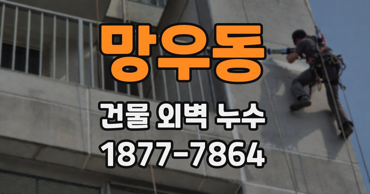 망우동 건물 외벽 누수