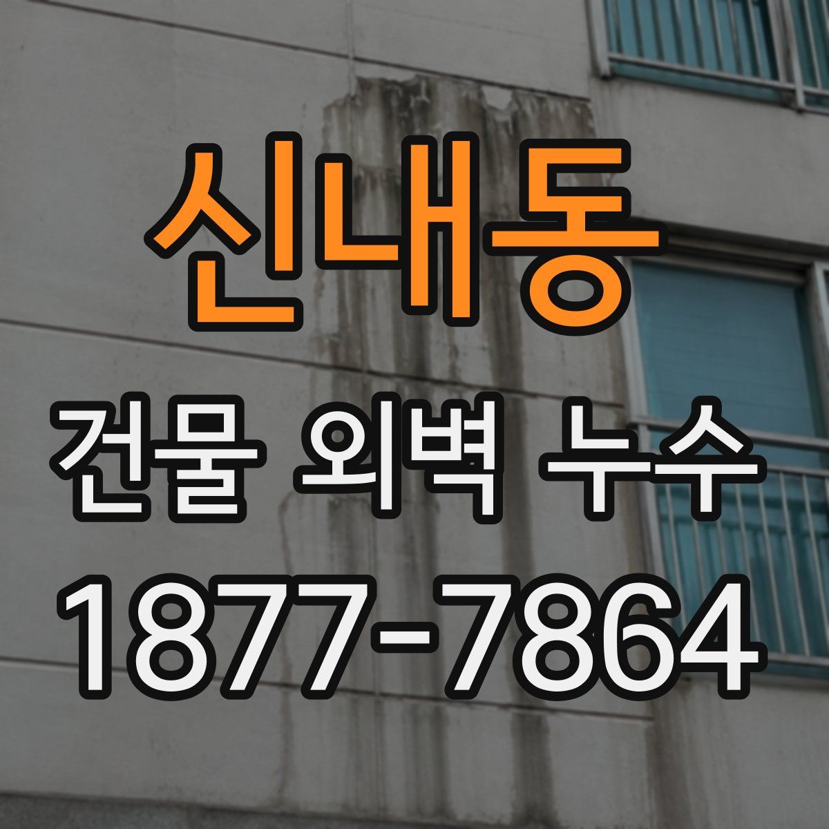 신내동 건물 외벽 누수