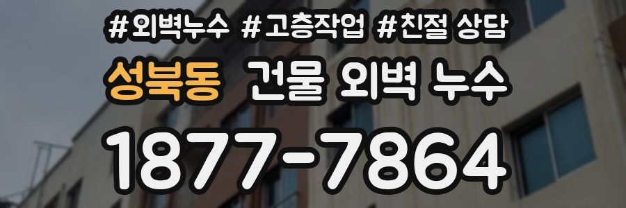 성북동 건물 외벽 누수
