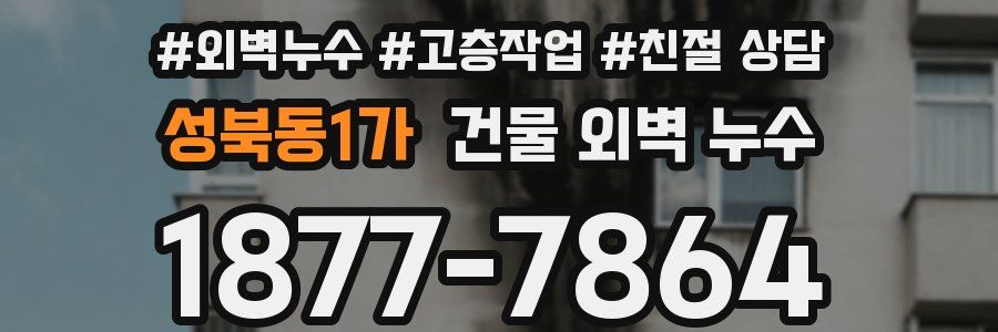 성북동1가 건물 외벽 누수