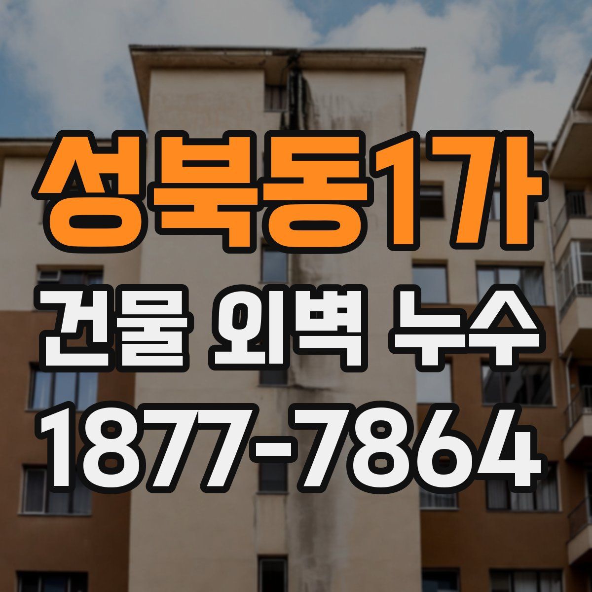 성북동1가 건물 외벽 누수