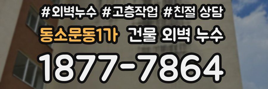 동소문동1가 건물 외벽 누수