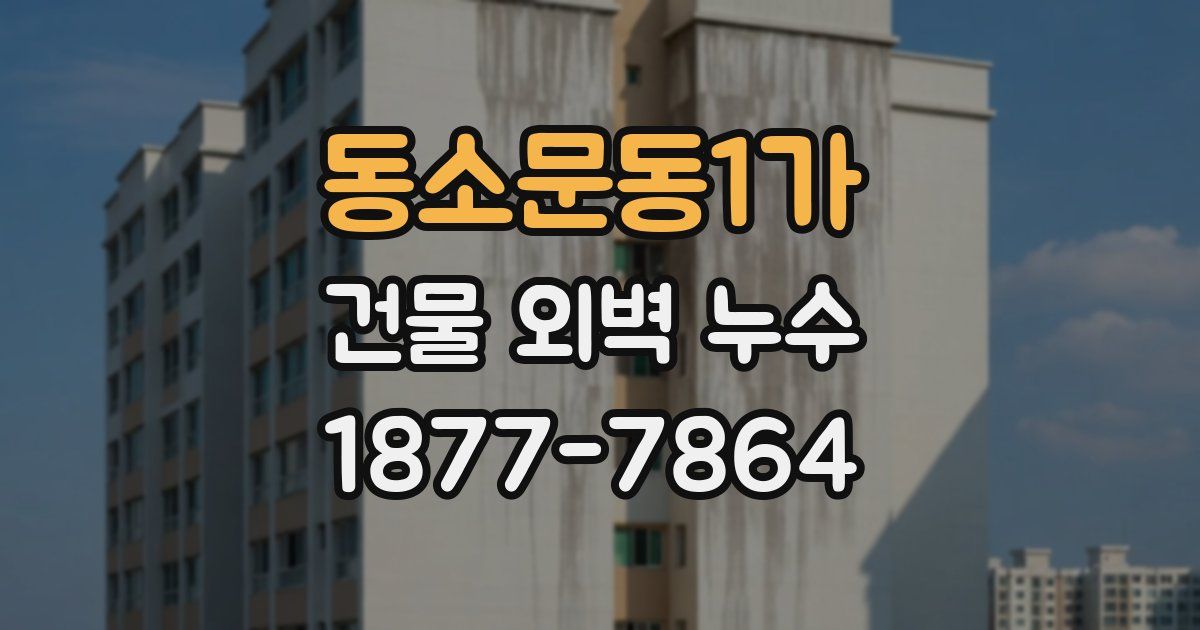 동소문동1가 건물 외벽 누수