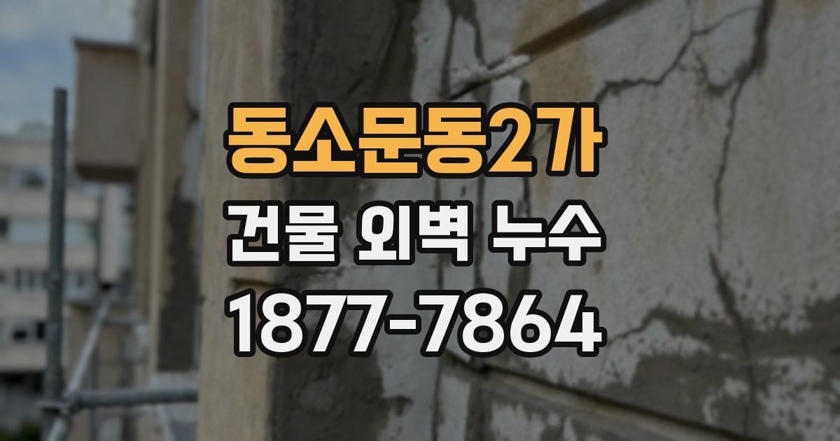 동소문동2가 건물 외벽 누수
