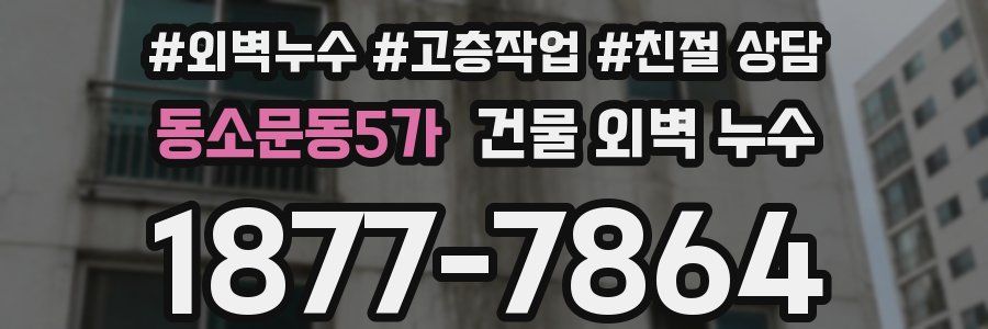 동소문동5가 건물 외벽 누수