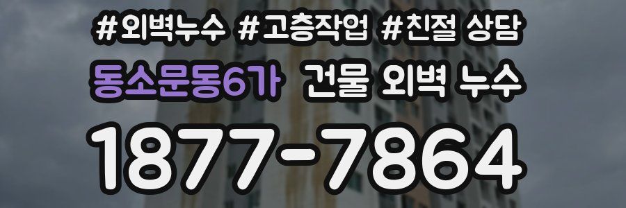 동소문동6가 건물 외벽 누수