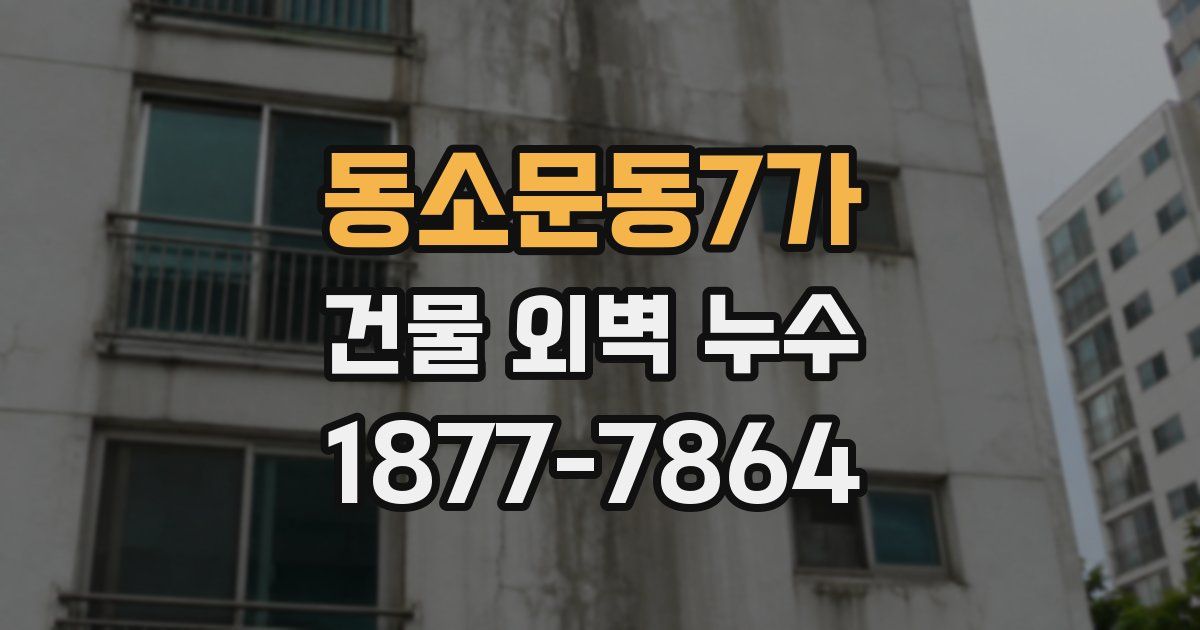 동소문동7가 건물 외벽 누수
