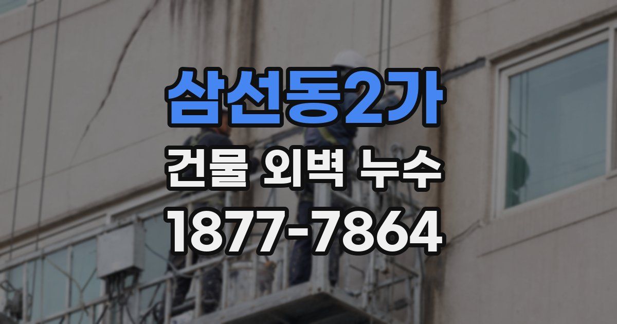 삼선동2가 건물 외벽 누수