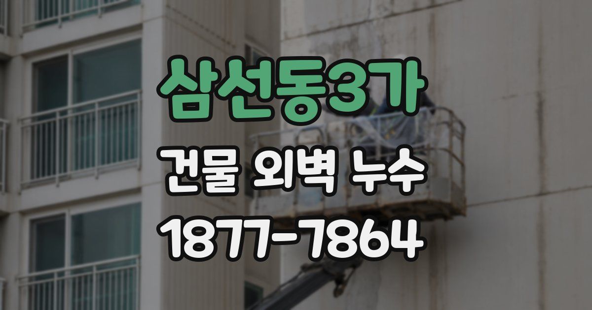 삼선동3가 건물 외벽 누수