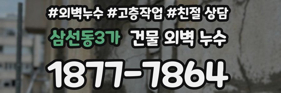 삼선동3가 건물 외벽 누수