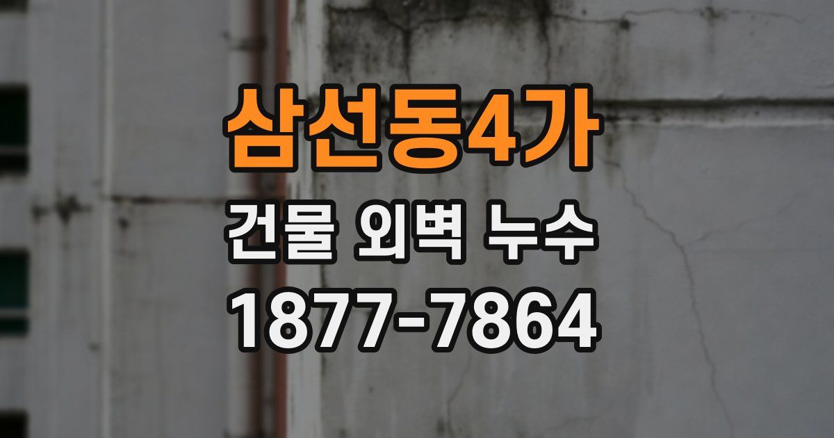 삼선동4가 건물 외벽 누수