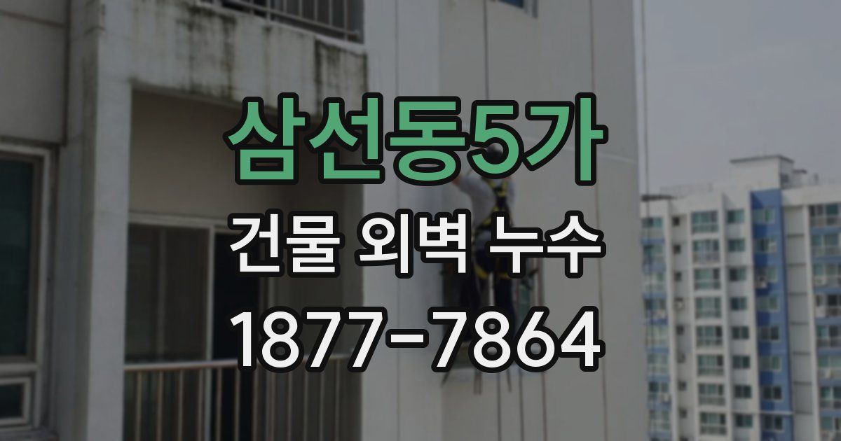 삼선동5가 건물 외벽 누수