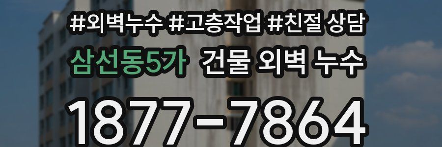 삼선동5가 건물 외벽 누수