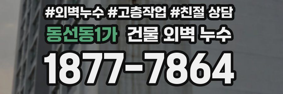 동선동1가 건물 외벽 누수