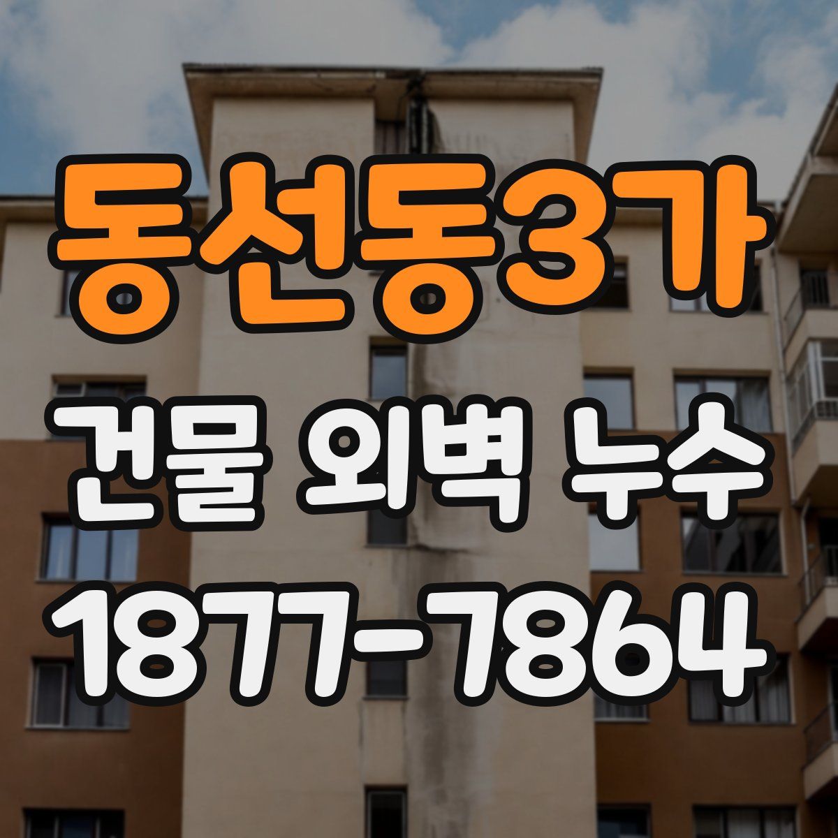 동선동3가 건물 외벽 누수