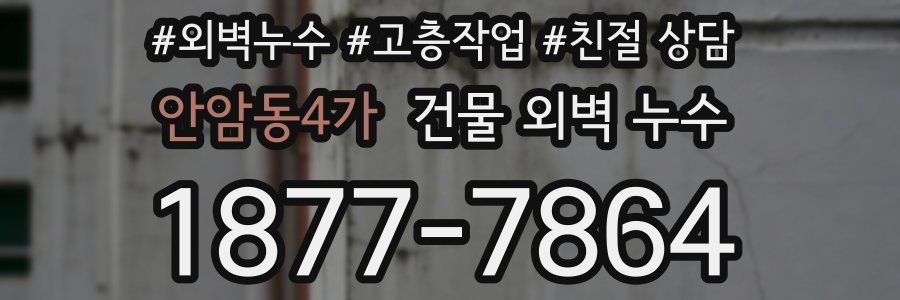 안암동4가 건물 외벽 누수