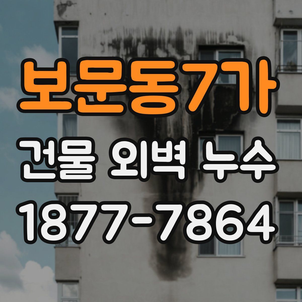 보문동7가 건물 외벽 누수