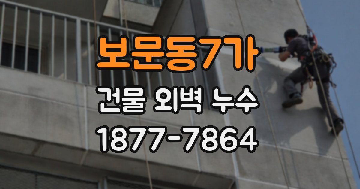 보문동7가 건물 외벽 누수