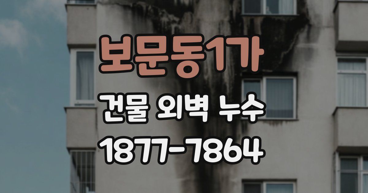 보문동1가 건물 외벽 누수