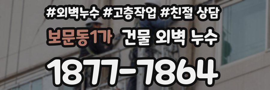 보문동1가 건물 외벽 누수
