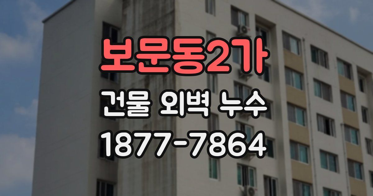 보문동2가 건물 외벽 누수