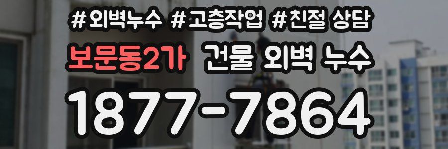 보문동2가 건물 외벽 누수