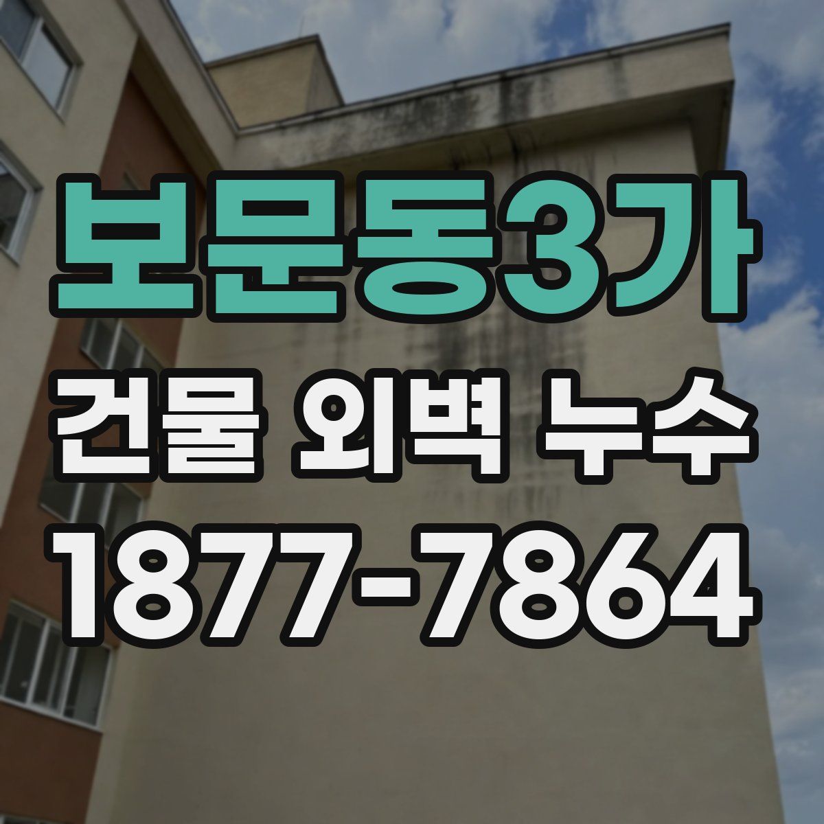 보문동3가 건물 외벽 누수