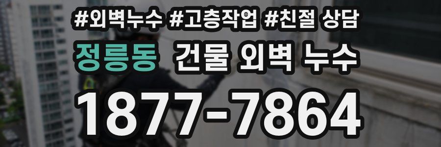 정릉동 건물 외벽 누수