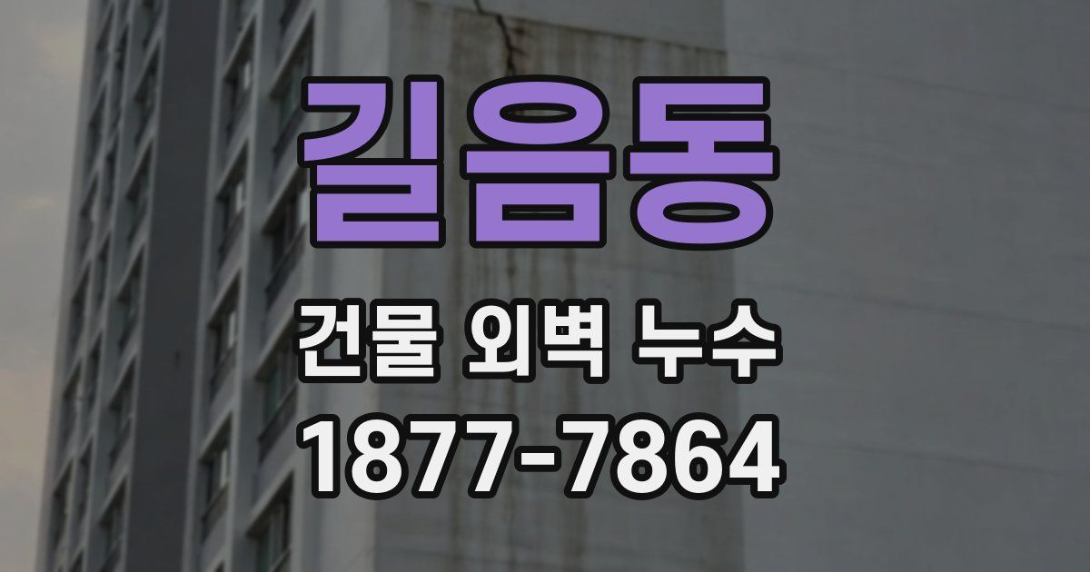 길음동 건물 외벽 누수