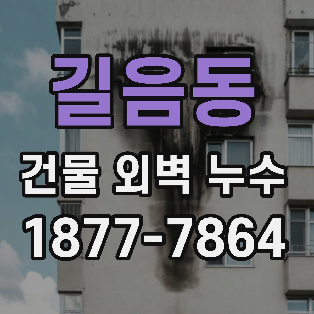 길음동 건물 외벽 누수