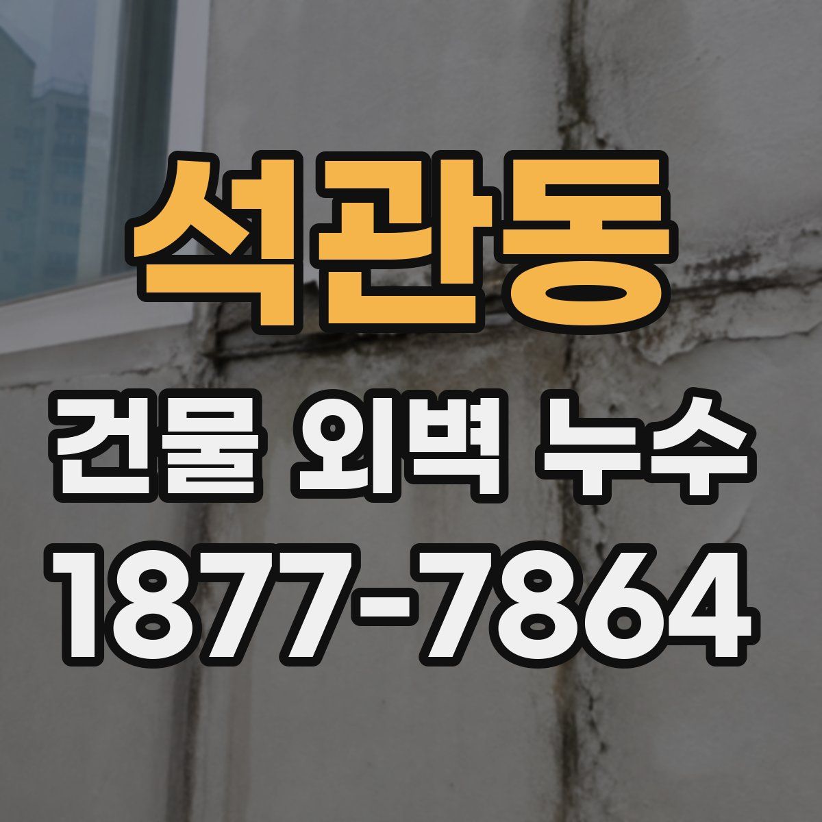 석관동 건물 외벽 누수