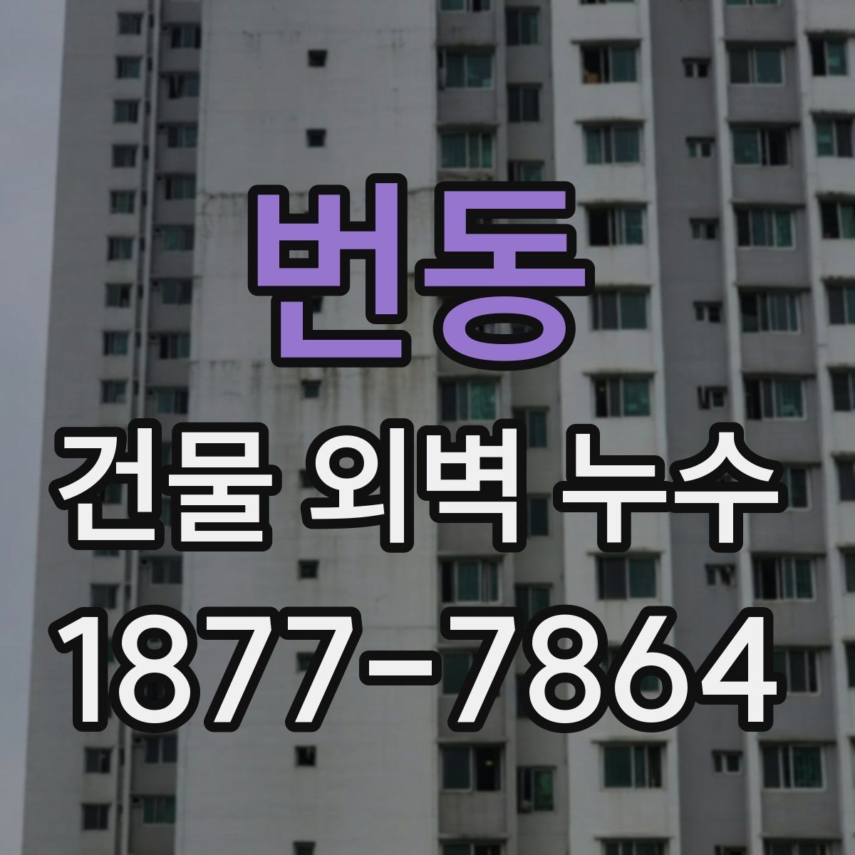 번동 건물 외벽 누수