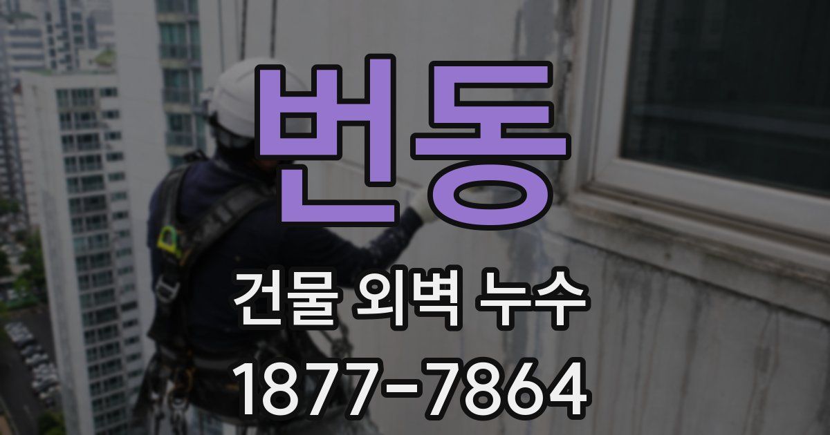 번동 건물 외벽 누수