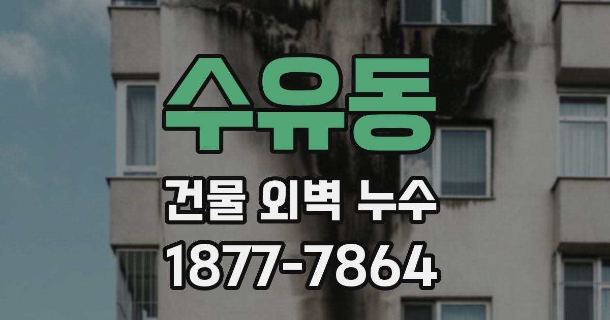 수유동 건물 외벽 누수