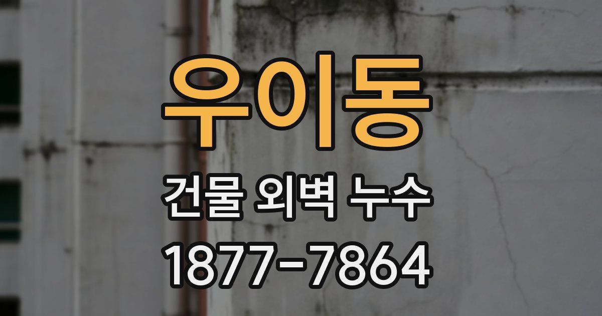 우이동 건물 외벽 누수