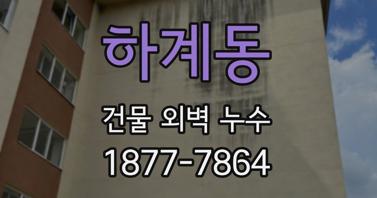 하계동 건물 외벽 누수