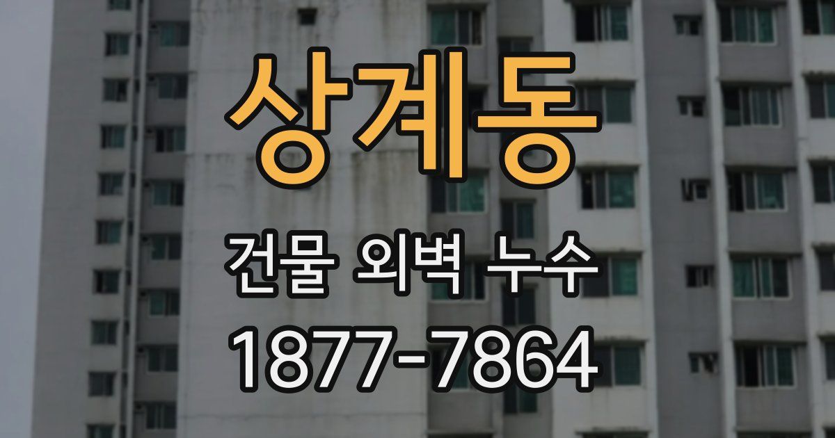 상계동 건물 외벽 누수