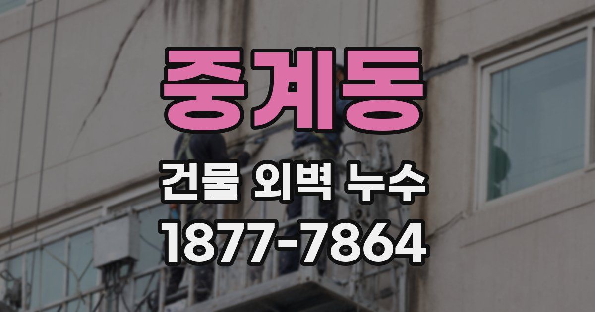 중계동 건물 외벽 누수