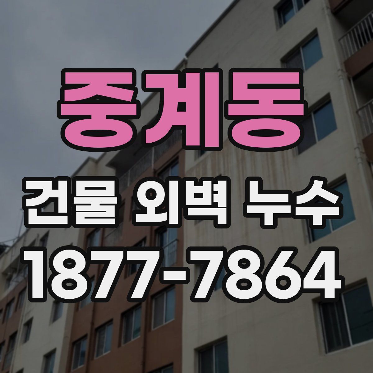 중계동 건물 외벽 누수