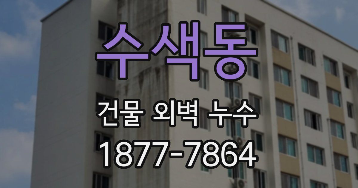 수색동 건물 외벽 누수
