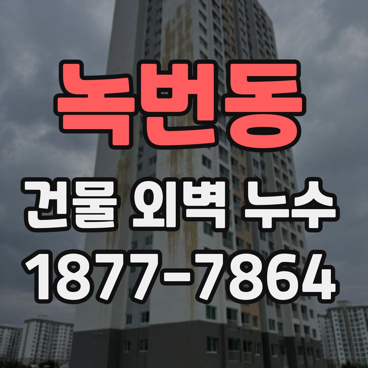 녹번동 건물 외벽 누수