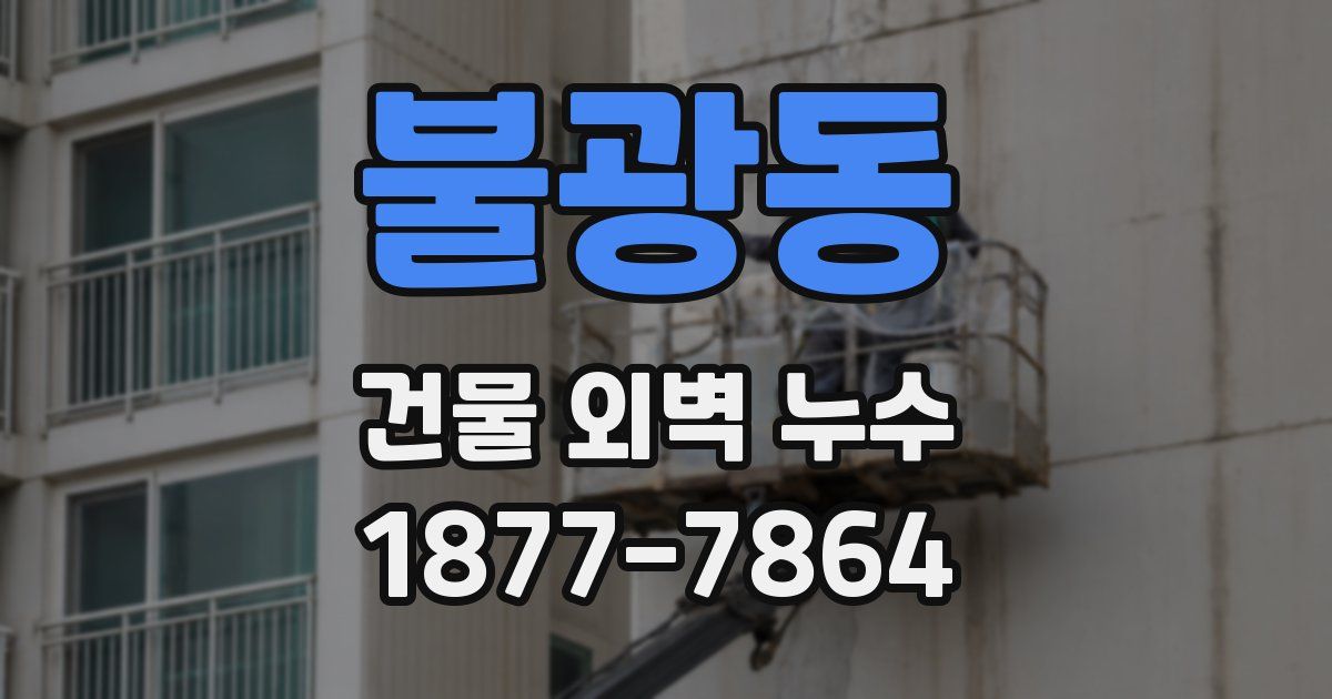 불광동 건물 외벽 누수