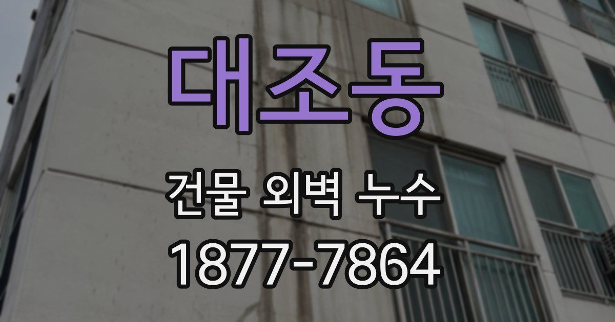 대조동 건물 외벽 누수