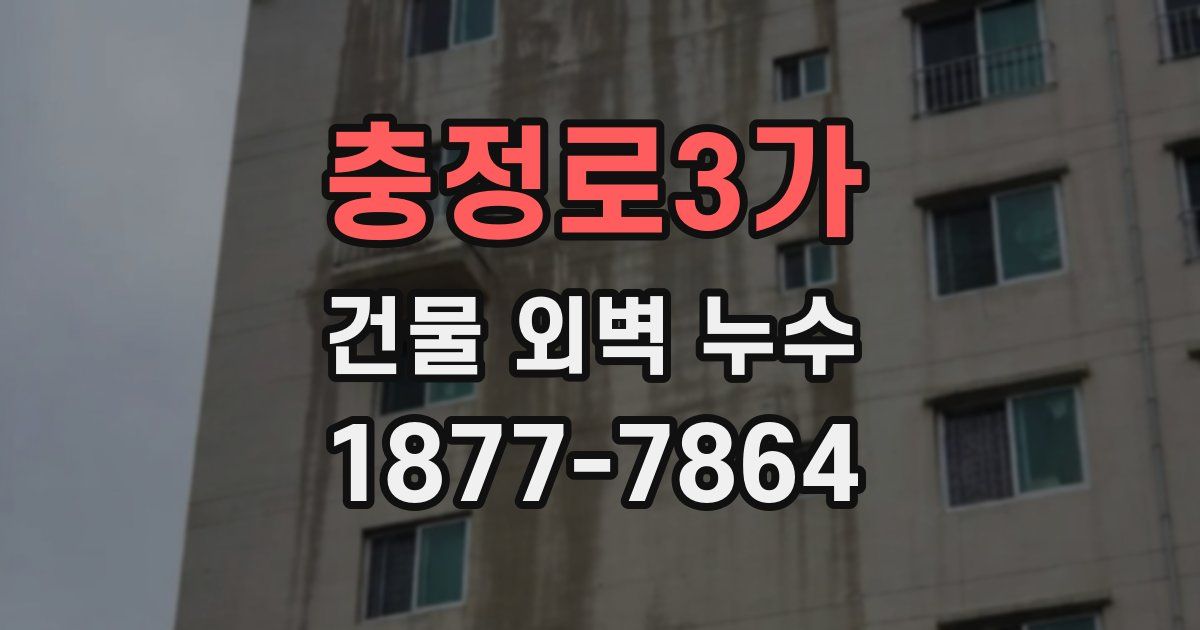 충정로3가 건물 외벽 누수