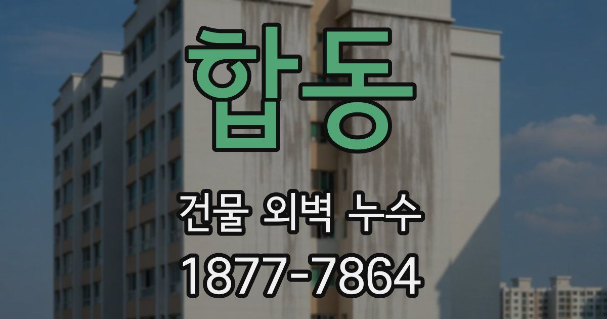 합동 건물 외벽 누수