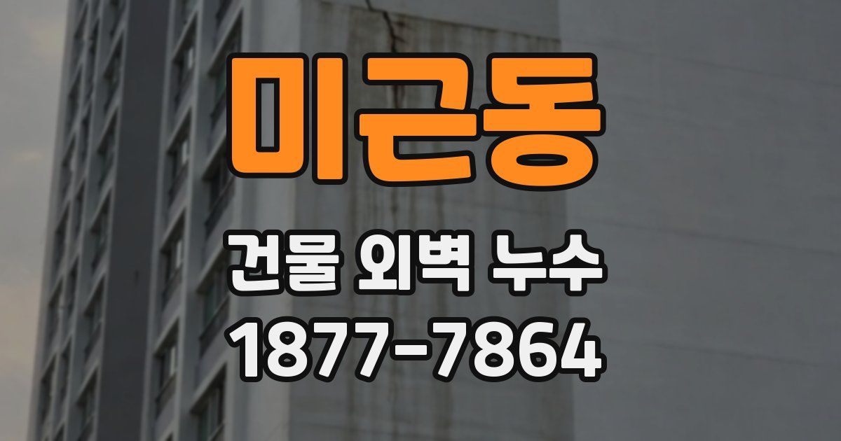 미근동 건물 외벽 누수