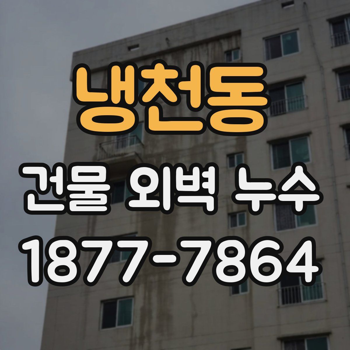 냉천동 건물 외벽 누수